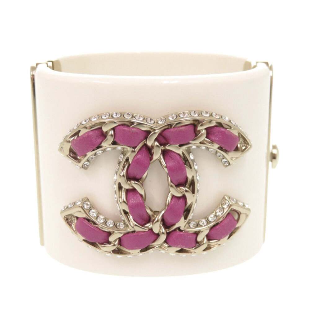 Chanel Cc Logo Bracelet Gold-Tone Metal #266443C19B